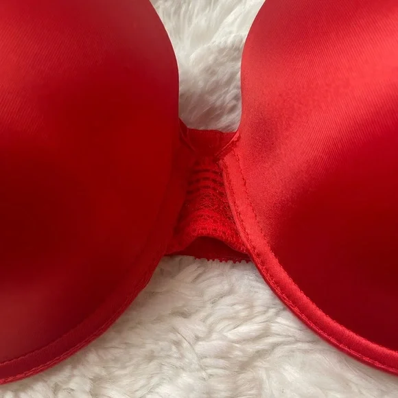 Ashley Stewart Lace Underwired Red T-Shirt Bra T-Shirt 38C - Picture 6 of 15